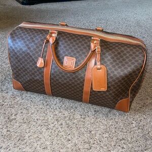 Celine Brown and Tan Travel Bag